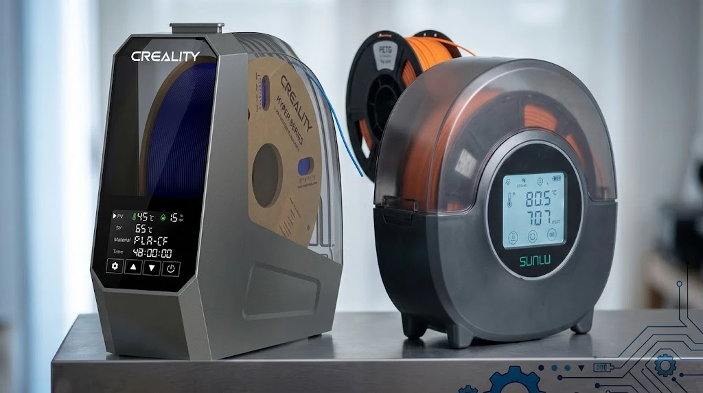 Creality Space Pi vs Sunlu S2: ¿Cuál es el Mejor Secador de Filamento en 2026?